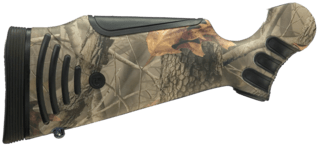 This Realtree Hardwood rifle stock is compatible with the Thompson Center Encore Pro Hunter line of rifles with Flex Tech.